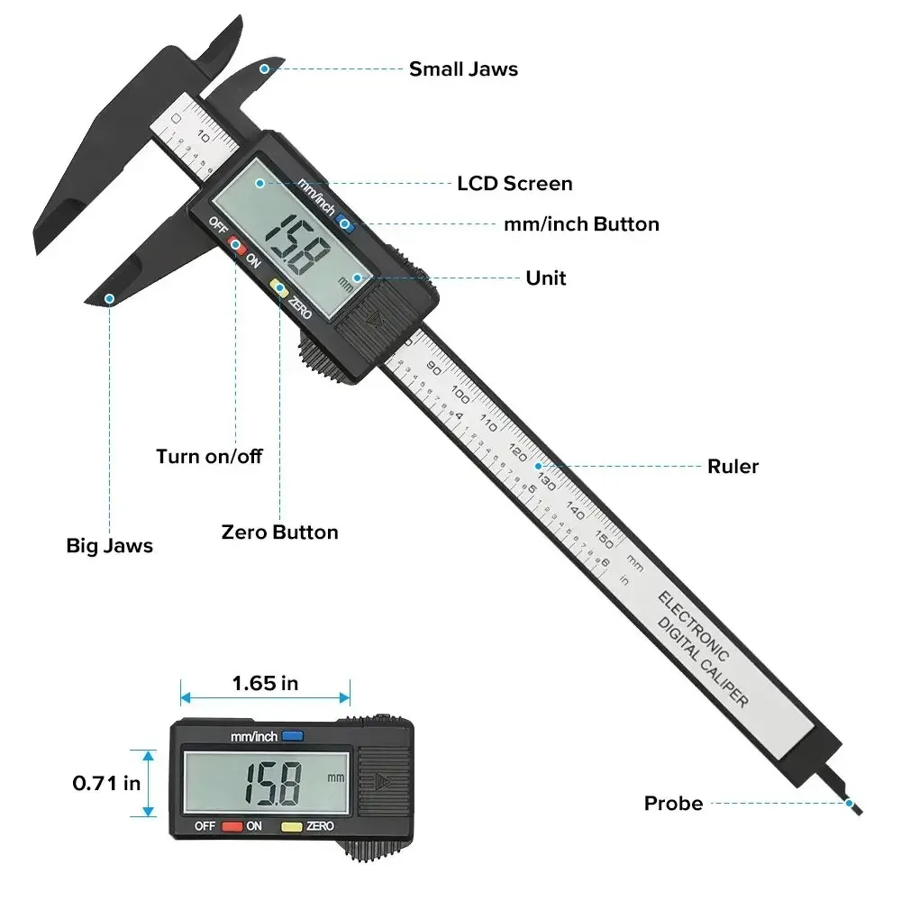 150mm-100mm-Electronic-Digital-Caliper-Carbon-Fiber-Dial-Vernier-Caliper-Gauge-Micrometer-Measuring-Tool-Digital-Ruler-2