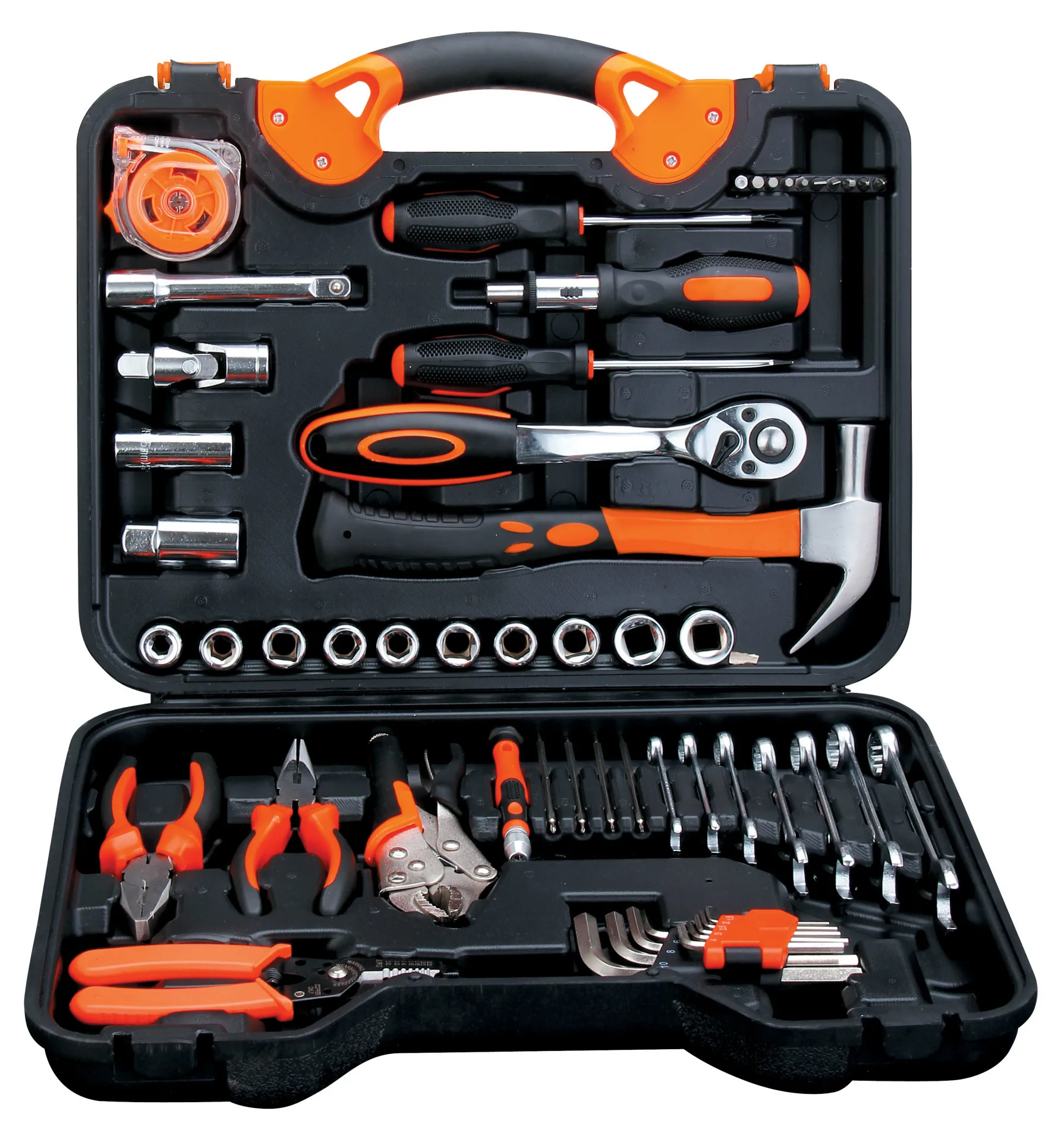 Auto Repair Auto Insurance Set Hardware Combination Tools Sleeve Wrench Screwdriver Household Set Tool Box 55PC .
