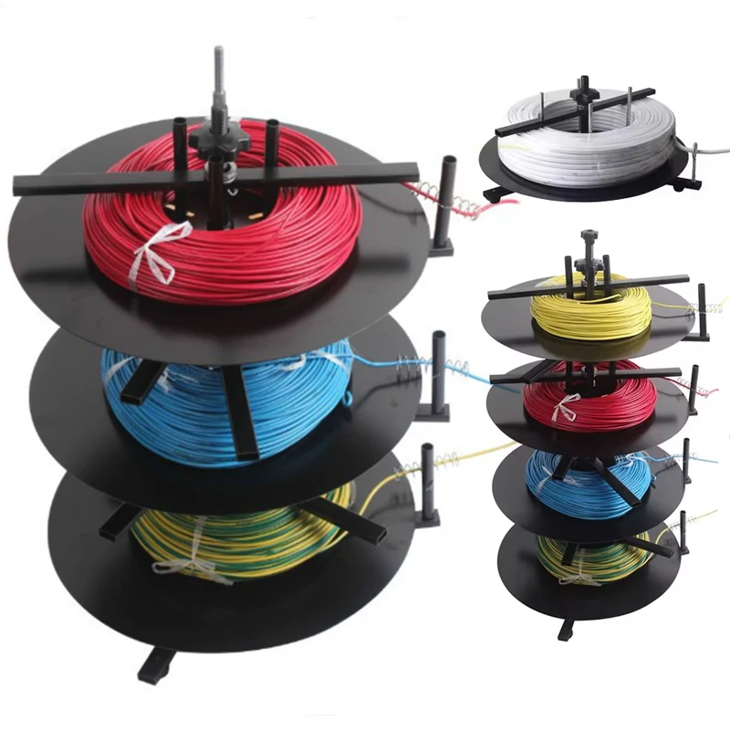 Cable Coil Feeding Machine 1 to 4 Layer Rotary Wires Feeder Tools Rotating Disc for Wires Stripping Cutting Machine .