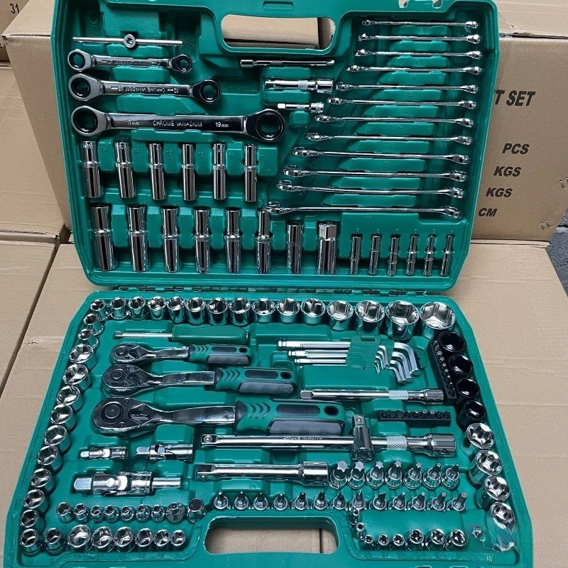 Piece set Auto repair tool set, Auto repair set, Sleeve wrench combination tool, Maintenance tool repair!